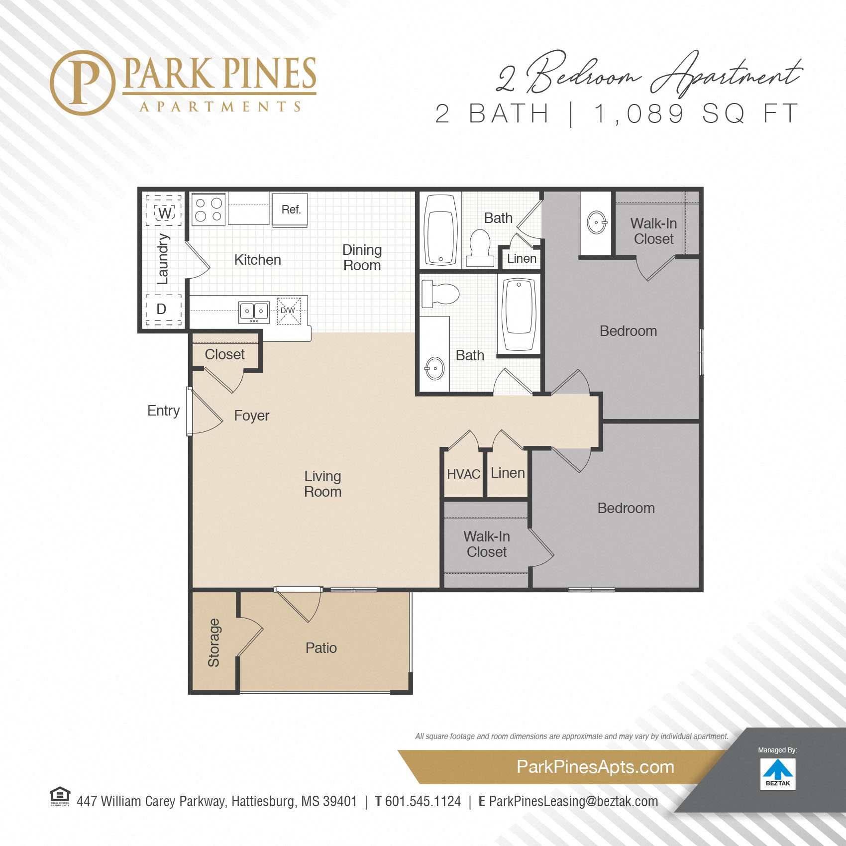 2 Bedroom floor plan